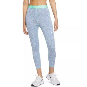 Nike Pro Space-Dyed Cropped Tights DA1012-500 Sapphire Green Glow Womens